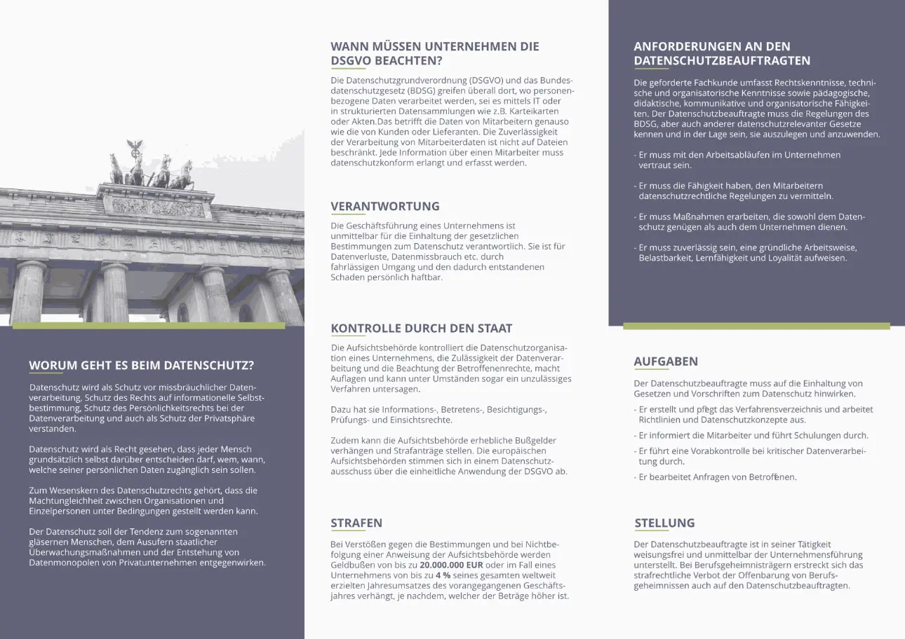 Datenschutzberatung – Informationen